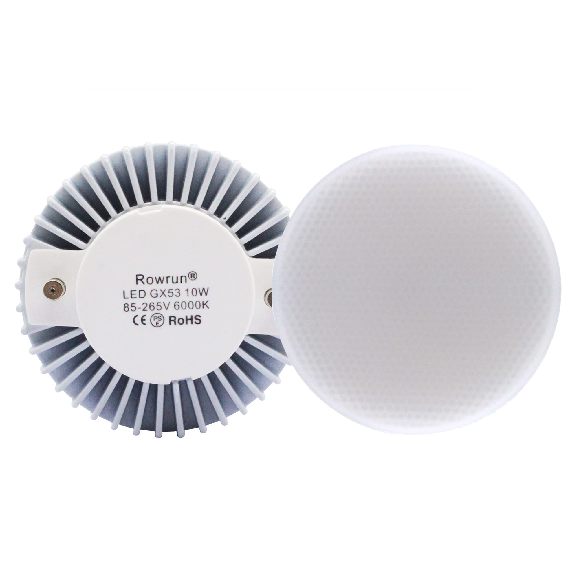 Rowrun Gx53 LED Bulb 10W 900lm Daylight Bulb for Replacement of